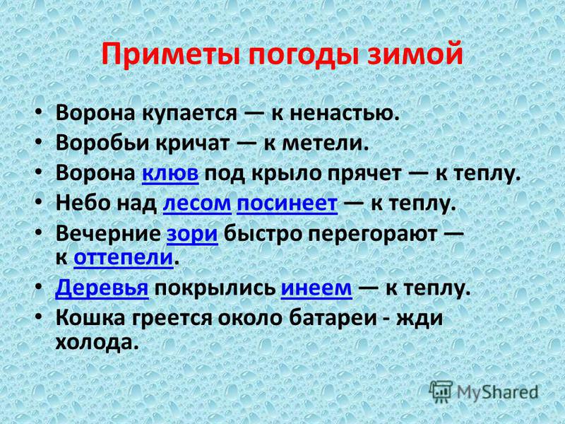 4 природных примет