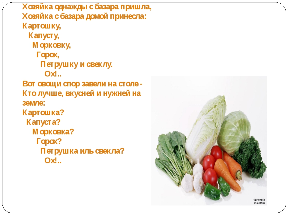 Спор овощей. Стих про овощи хозяйка однажды с базара. Хозяйка с базара пришла. Хозяйка однажды с базара пришла хозяйка с базара домой принесла. Стих хозяйка с базара.