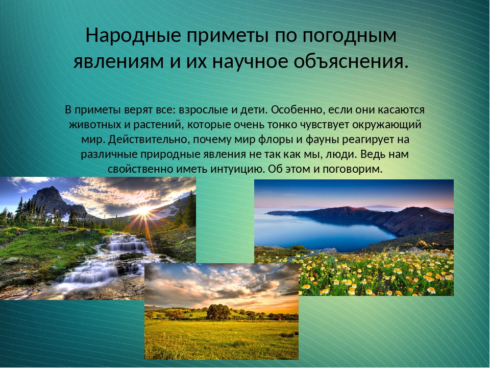 Народные приметы о погоде 6 класс по географии с картинками