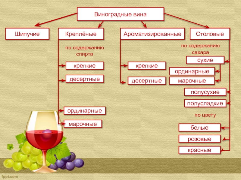 Схема производства вина красное и белое